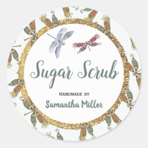 Rond Sticker produit de soins personnels Dragonfly ÉT