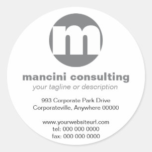 Rond Sticker promotionnel Monogramme circulaire