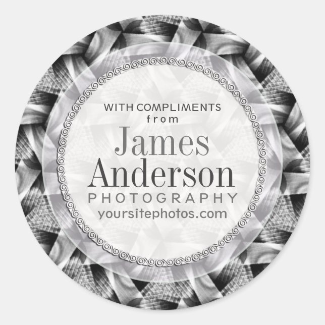 Rond Sticker promotionnel Motif Silver Weave (Devant)