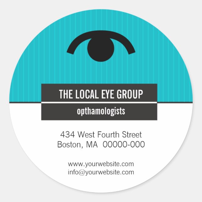 Rond Sticker promotionnel optique iconographique (Devant)