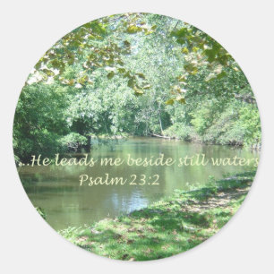 Rond Sticker Psaume 23 Verse Bible
