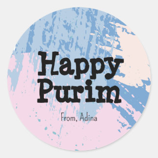 Rond Sticker Purim Stroke Colorful Mudu
