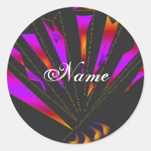 Rond Sticker "Purple Fantasia"