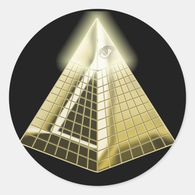 Rond Sticker Pyramide Oeil (Devant)
