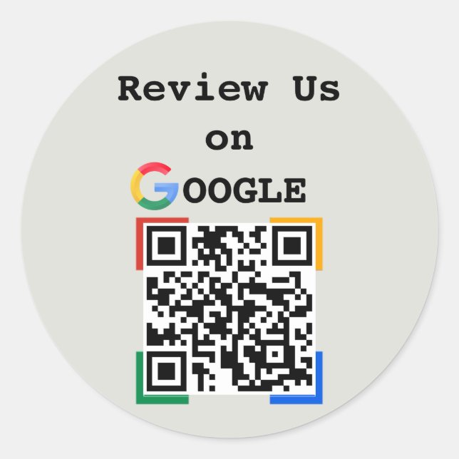 Rond Sticker QR Smart Google Review (Devant)