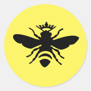 Rond Sticker Queen Bee, Sauvez Les Abeilles !