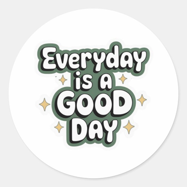 Rond Sticker Quotidien De Vibes Positives - Inspiration (Devant)