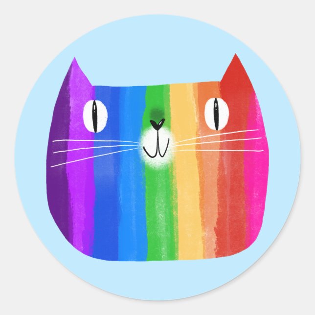 Rond Sticker Rainbow Cat (Devant)