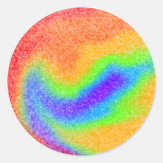 Rond Sticker Rainbow Galaxy