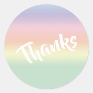 Rond Sticker Rainbow Merci
