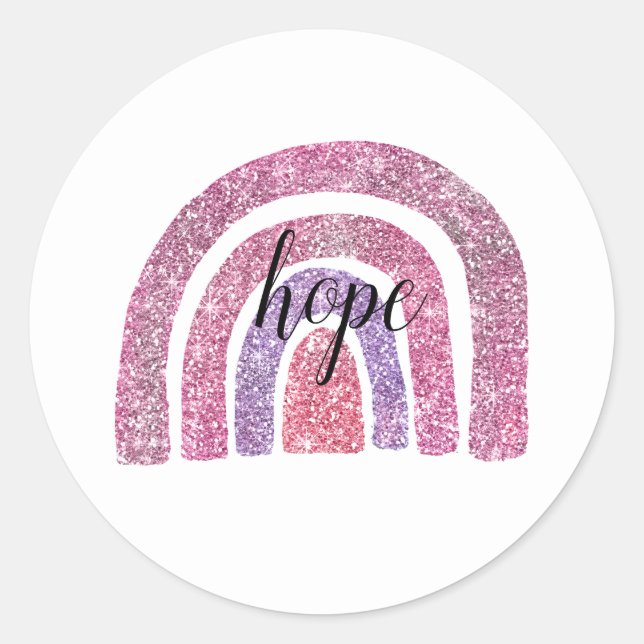 Rond Sticker Rainbow pour bébé/infertilité Hope (Devant)