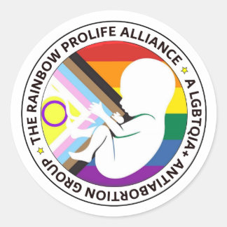 Rond Sticker Rainbow ProLife