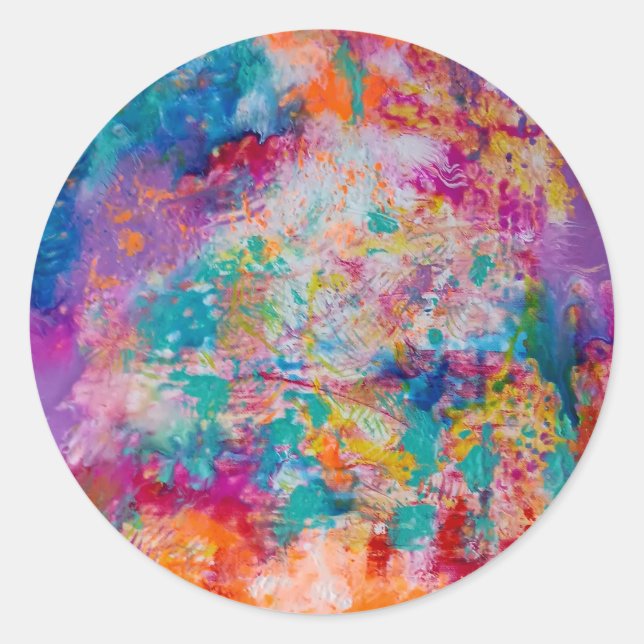 Rond Sticker Rainbow Showers (Devant)