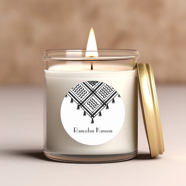 Rond Sticker Ramadan Kareem Palestinian Kuffeyyeh (Créateur téléchargé)