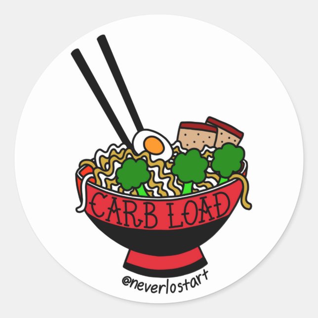 Rond Sticker Ramen Chargement Carb (Devant)
