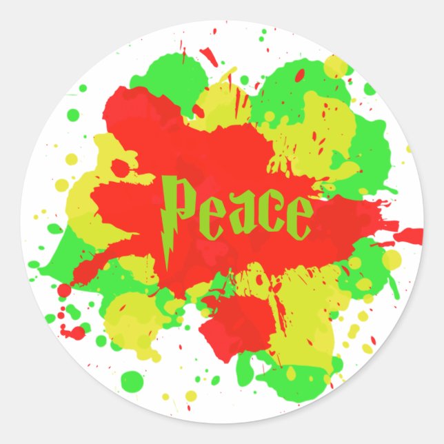 Rond Sticker Rasta Peace (Devant)