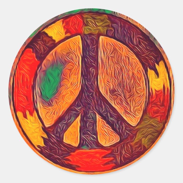 Rond Sticker Rasta Vibe Peace (Devant)