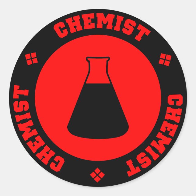 Rond Sticker Red Chemist (Devant)