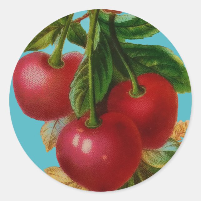 Rond Sticker Red Cherries (Devant)