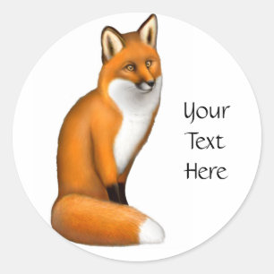 Rond Sticker Red Fox sur mesure