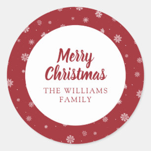 Rond Sticker Red Holiday