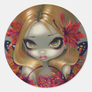 Rond Sticker "Red Maple Fairy"