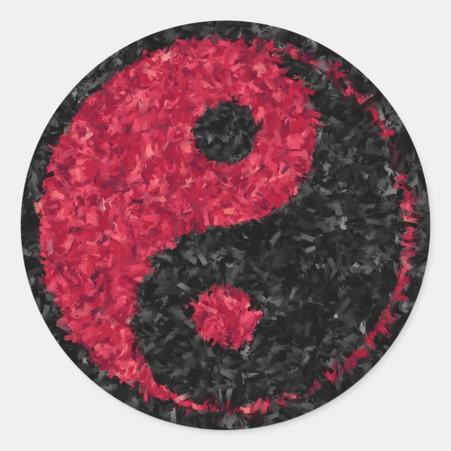 Rond Sticker Red Yin Yang (Devant)