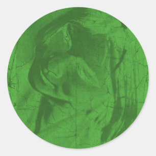 Rond Sticker Réflexions Vertes