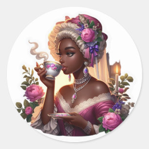 Rond Sticker Regal Tea Garden