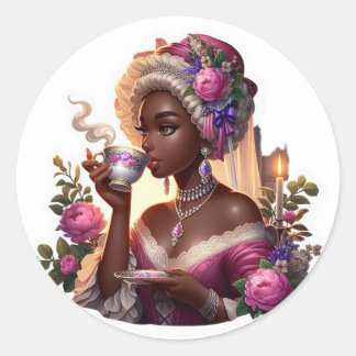 Rond Sticker Regal Tea Garden