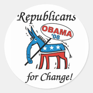 Rond Sticker Républicain Pour Le Changement