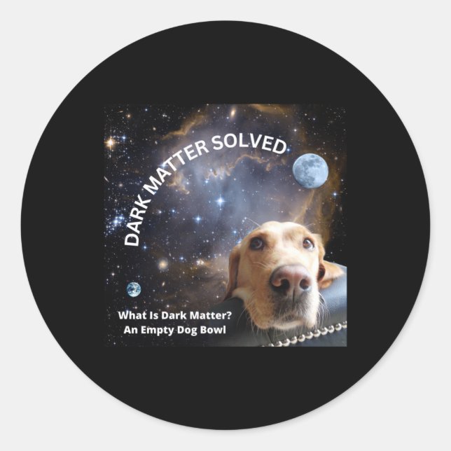 Rond Sticker résolu foncé (Devant)