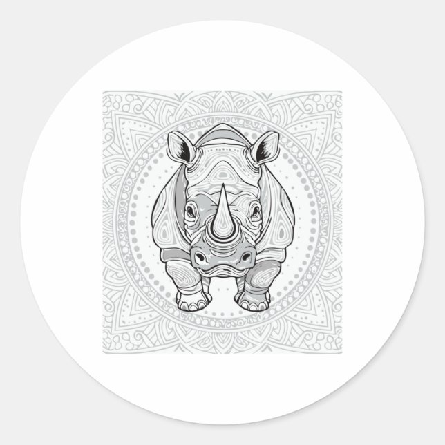 Rond Sticker Rhino fort (Devant)