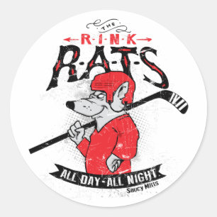 Rond Sticker Rink Rats Hockey Classic Round
