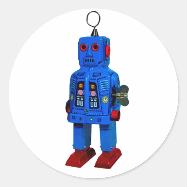 ROND STICKER ROBOT ROUGE (Devant)