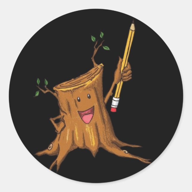 Rond Sticker robuste (petit) Noir (Devant)