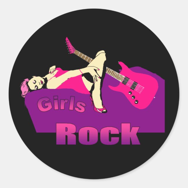 Rond Sticker Rock Girls (Devant)