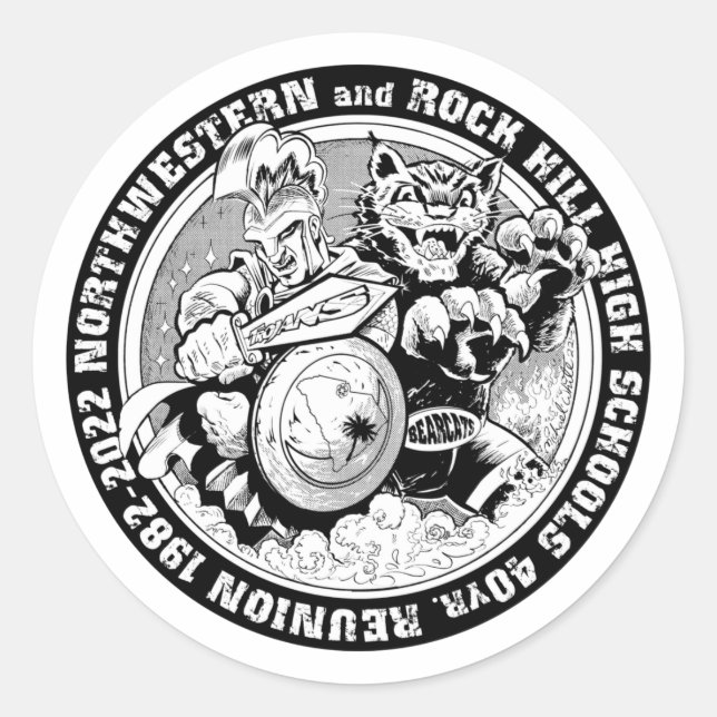 Rond Sticker Rock Hill & Northwestern High Reunion (Devant)