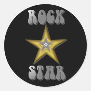 Rond Sticker Rock Star