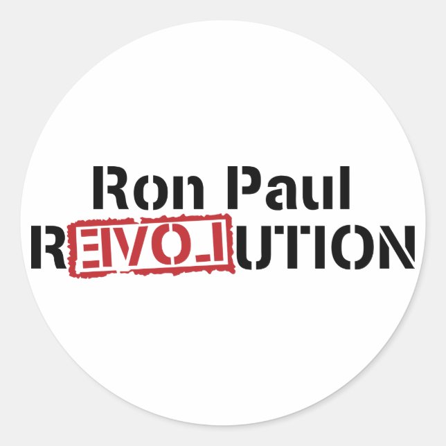 Rond Sticker Ron Paul Revolution Round (Devant)