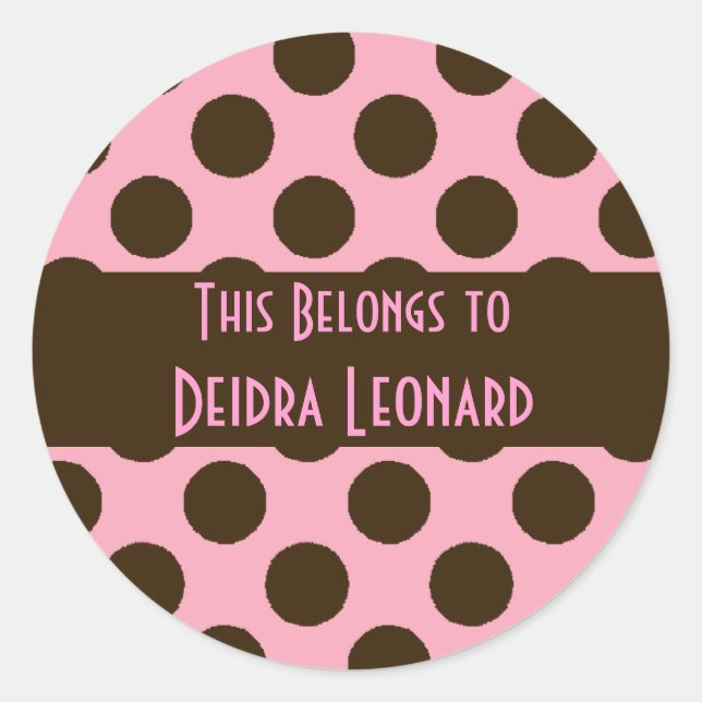 Rond Sticker Rond-Ce Livre Appartient À (Devant)