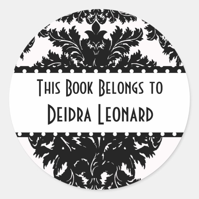 Rond Sticker Rond-Ce Livre Appartient À (Devant)