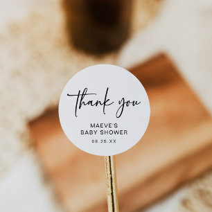 Rond Sticker ronde minimaliste Baby shower moderne simp
