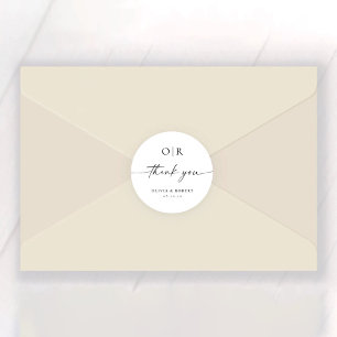 Rond Sticker ronde minimaliste Mariage classique