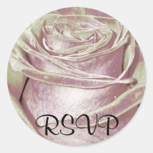 Rond Sticker Rose Argent/Lavande