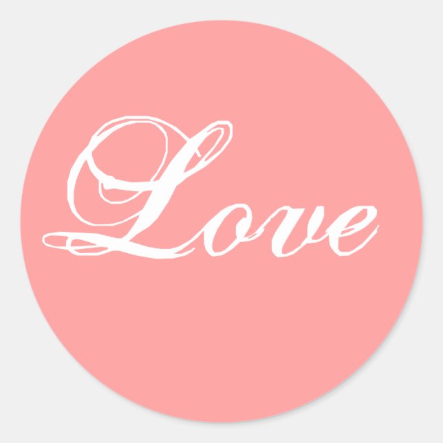 Rond Sticker rose d'amour (Devant)