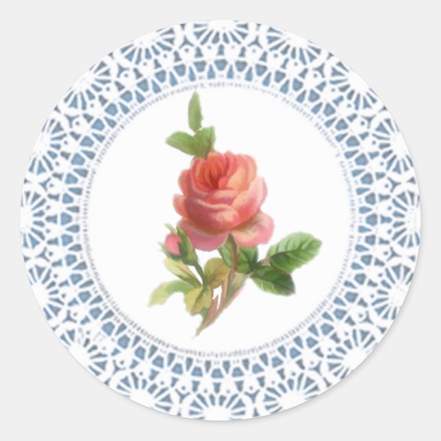 Rond Sticker rose Doily (Devant)