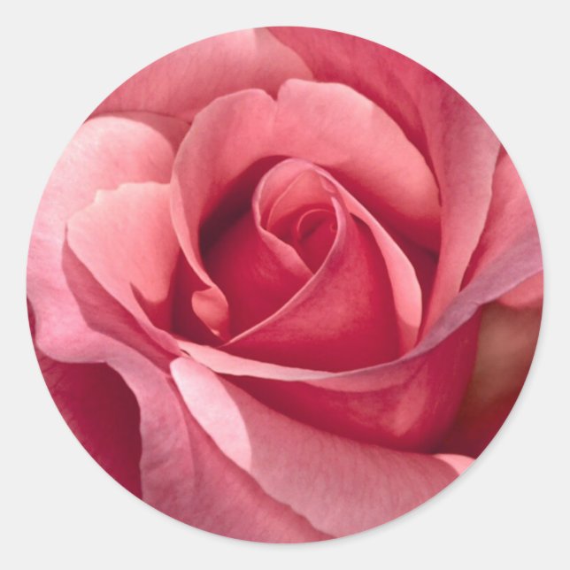 Rond Sticker rose et sceau d'enveloppe (Devant)