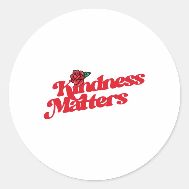 Rond Sticker Rose Kindness (Devant)