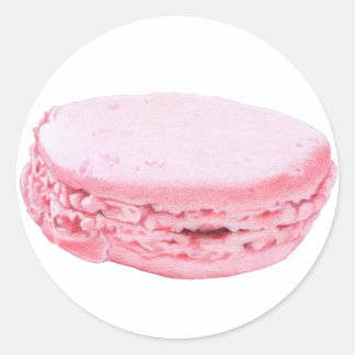 Rond Sticker rose Macarons